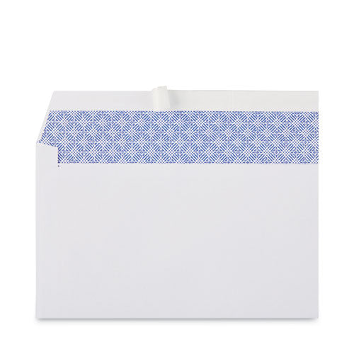 Peel Seal Strip Security Tint Business Envelope, #10, Square Flap, Self-adhesive Closure, 4.13 X 9.5, White, 100/box