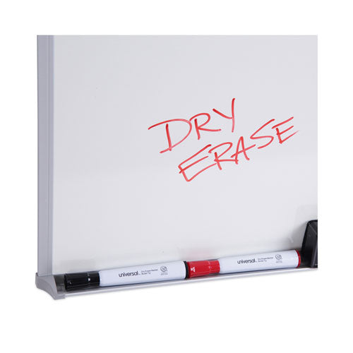 Melamine Dry Erase Board With Aluminum Frame, 24 X 18, White Surface, Anodized Aluminum Frame.