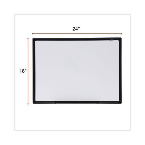 Design Series Deluxe Dry Erase Board, 24 X 18, White Surface, Black Anodized Aluminum Frame