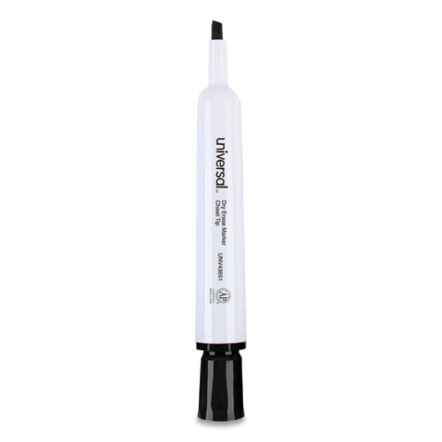 Dry Erase Marker, Broad Chisel Tip, Black, Dozen.