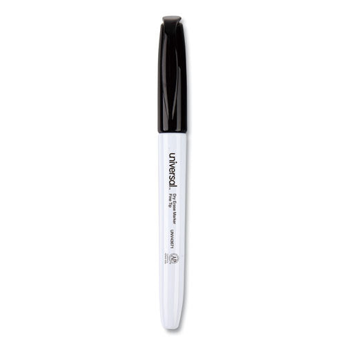 Pen Style Dry Erase Marker, Fine Bullet Tip, Black, Dozen.