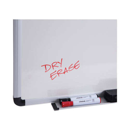 Modern Melamine Dry Erase Board With Aluminum Frame, 48 X 36, White Surface.