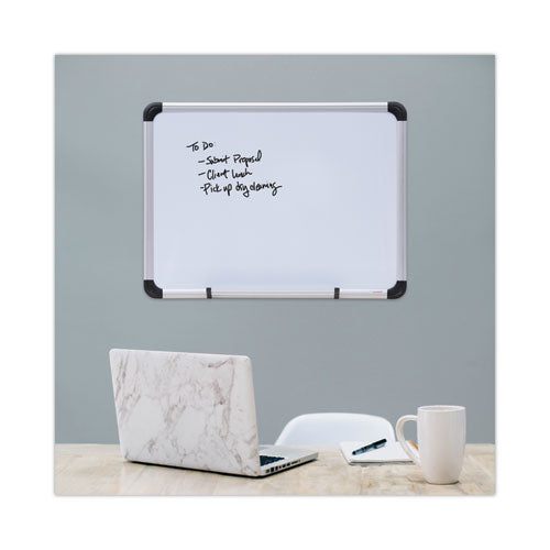 Magnetic Steel Dry Erase Marker Board, 24 X 18, White Surface, Aluminum/plastic Frame.