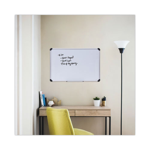 Magnetic Steel Dry Erase Marker Board, 36 X 24, White Surface, Aluminum/plastic Frame.