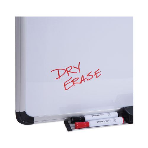 Magnetic Steel Dry Erase Marker Board, 48 X 36, White Surface, Aluminum/plastic Frame.