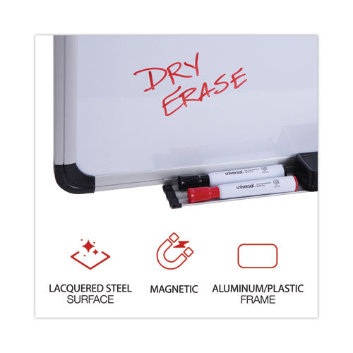 Magnetic Steel Dry Erase Marker Board, 48 X 36, White Surface, Aluminum/plastic Frame.