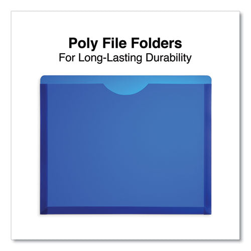 Expanding Poly File Jackets, 1 Section, Straight Tab, Letter Size, Assorted, 10/pack