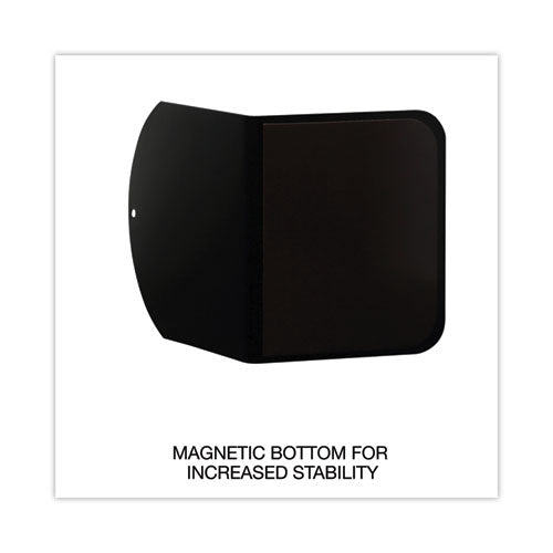 Magnetic Bookends, 6 X 5 X 7, Metal, Black, 1 Pair.