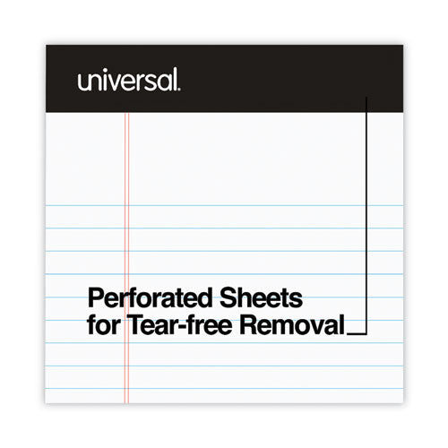 Premium Ruled Writing Pads With Heavy-duty Back, Narrow Rule, Black Headband,50 White 5 X 8 Sheets, 12/pack