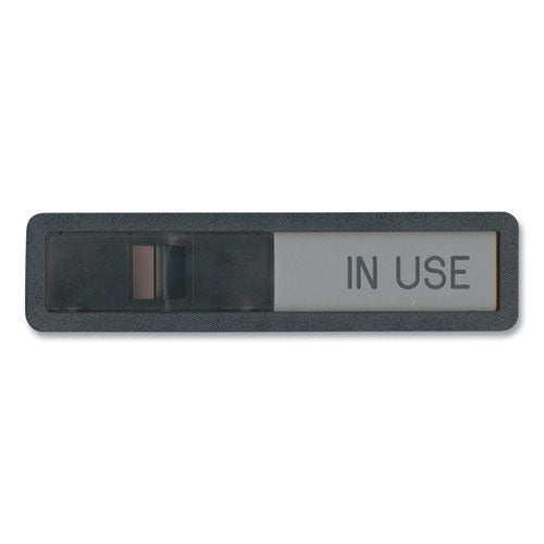 Vacant/in Use Sign, In-use; Vacant, 2.5 X 10.5, Black/silver.
