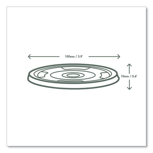 96 Series Cold Cup Lids, Compostable, Fits 96-series Cups,1,000/carton.