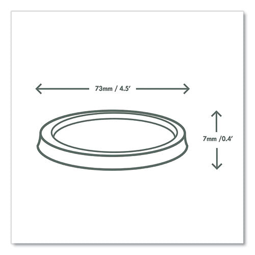 Portion Pot Lids, Compostable, Fits 2 Oz To 4 Oz Portion Pots, Clear, 2,000/carton.