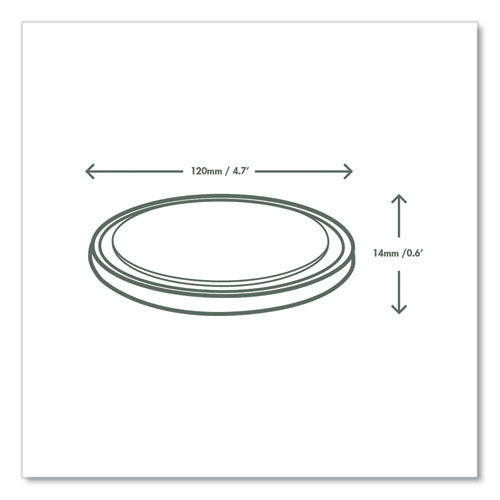 Round Deli Pot Lids, Compostable, For 8 Oz To 32 Oz Deli Containers, Plastic, 500/carton.