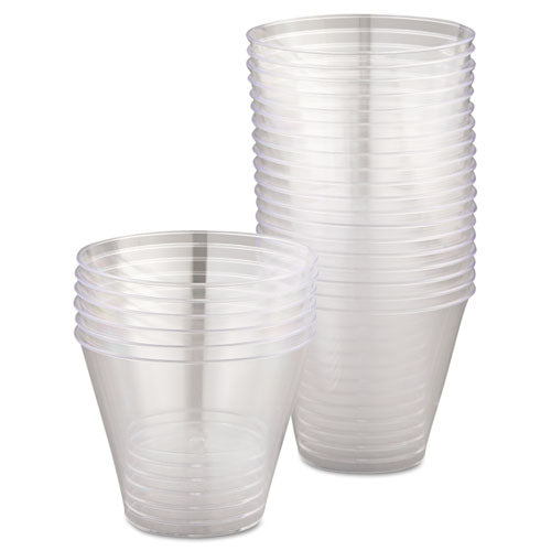 Comet Smooth Wall Tumblers, 9 Oz, Clear, Squat, 25/pack, 20 Packs/carton.