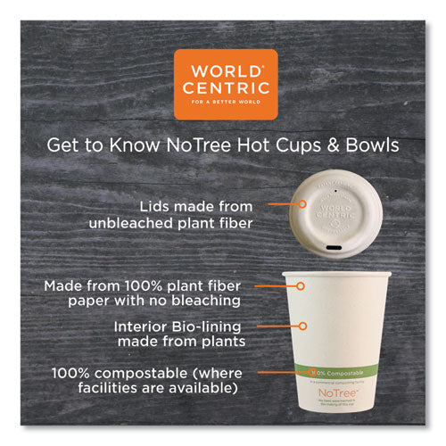 Notree Paper Hot Cups, 20 Oz, Natural, 1,000/carton.