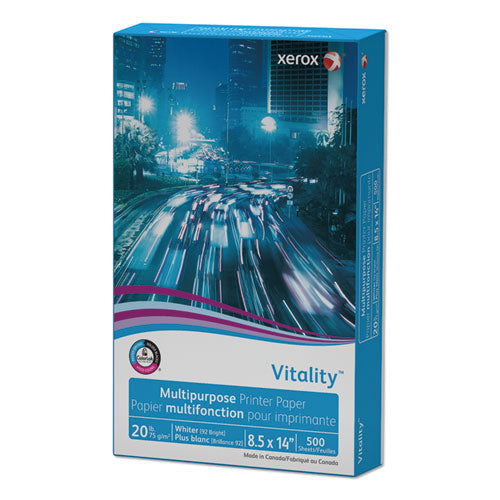 Vitality Multipurpose Print Paper, 92 Bright, 20 Lb Bond Weight, 8.5 X 14, White, 500 Sheets/ream, 10 Reams/carton.