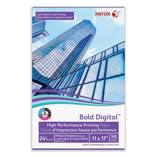 Bold Digital Printing Paper, 98 Bright, 24 Lb Bond Weight, 11 X 17, White, 500/ream.