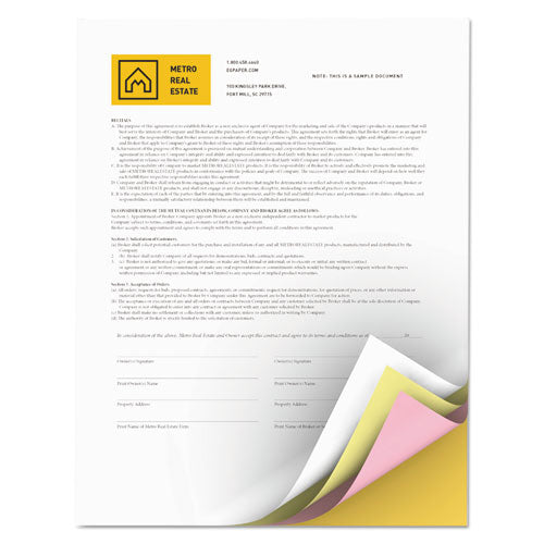 Revolution Carbonless 4-part Paper, 8.5 X 11, White/canary/pink/goldenrod, 5,000/carton.