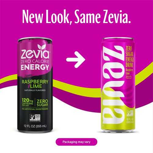 Zero Sugar Naturally Sweetened Energy Drink, Raspberry Lime, 12 Oz Can, 12/carton