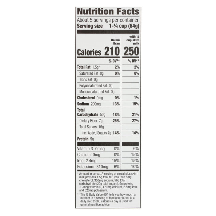 Cascadian Farm Organic Cereal - Raisin Bran - Case Of 10 - 12 Oz.