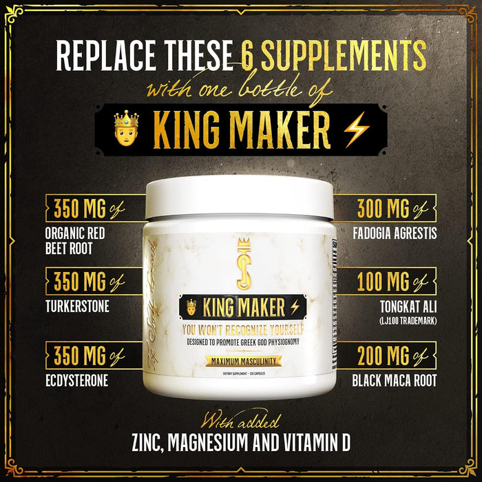 Top Shelf Grind King Maker 13-in-1 Anabolic Supplement, 120 Capsules (Pack of 1)