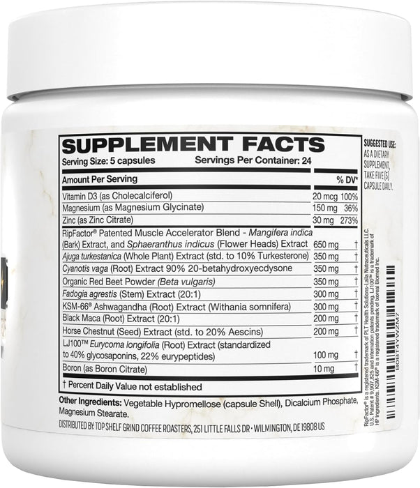 Top Shelf Grind King Maker 13-in-1 Anabolic Supplement, 120 Capsules (Pack of 1)