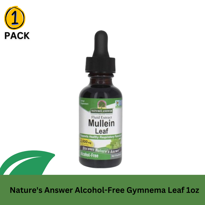 Nature's Answer , Mullein Leaf Alcohol Free -Non-GMO , Gluten-Free 1 Fl Oz