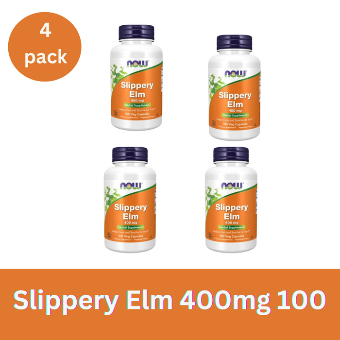 Slippery Elm 400mg 100 Capsules Healthcare Supplement Fitness Edible