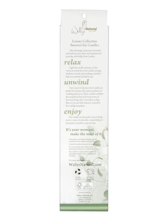 Wally's Natural Ear Candles – Beeswax & Herbal Infusion (4pk) – Natural Wellness for Ear Comfort