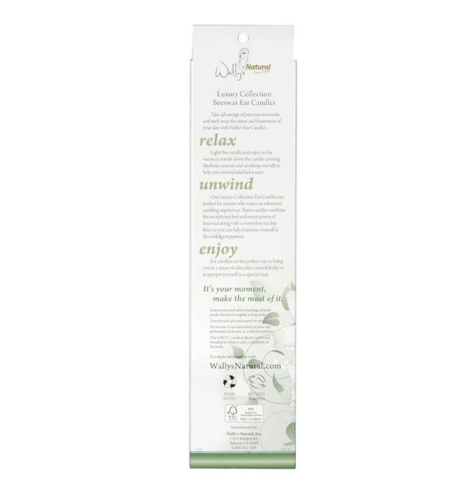 Wally's Natural Ear Candles – Beeswax & Herbal Infusion (4pk) – Natural Wellness for Ear Comfort