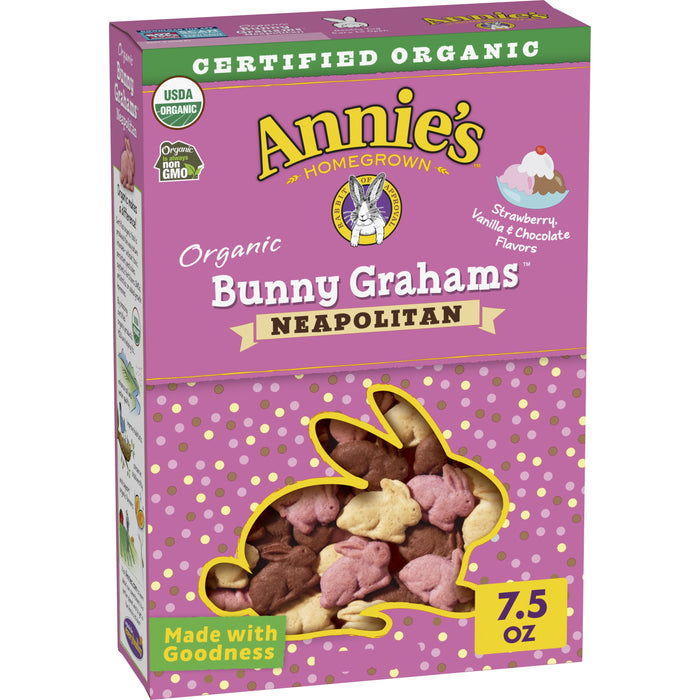 Annie's Organic Bunny Grahams Snacks, Neapolitan, 7.5 oz