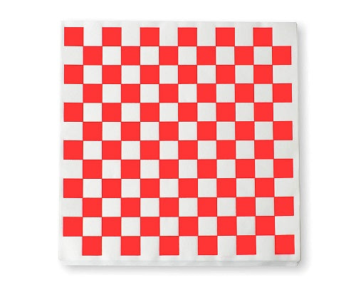 Culiware c Wrap Paper Food Basket Liners Wax Sheets 12” x 12” - 1000 Pack  Classic Checkered Grease-Resistant Deli Squares (Red and White, 12" X 12")