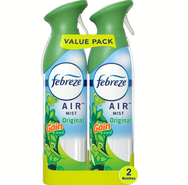 Febreze Odor-Fighting Air Freshener Original Scent, Pack of 2, 8.8 Fl Oz Each