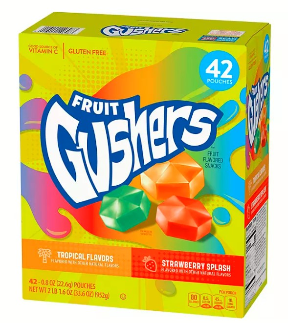 Gushers (Strawberry) Splash and Tropical Flavors- 0.8 oz., 42 ct.