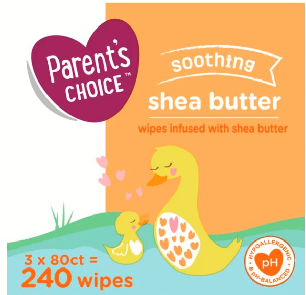 Parent's Choice Shea Butter Baby Wipes, 240 Count (Select for More Options)