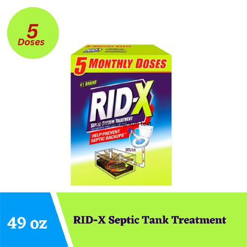 Rid-x Septic System Treatment Concentrated Powder, 9.8 oz, 12/Carton