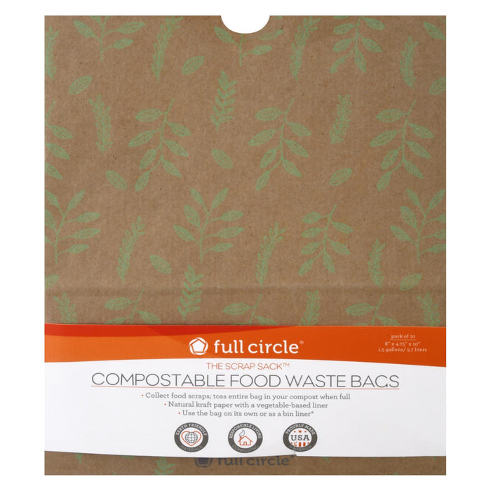 Full Circle Home - Fd Waste Bags Compst Cdu - Case Of 6-10 Count.