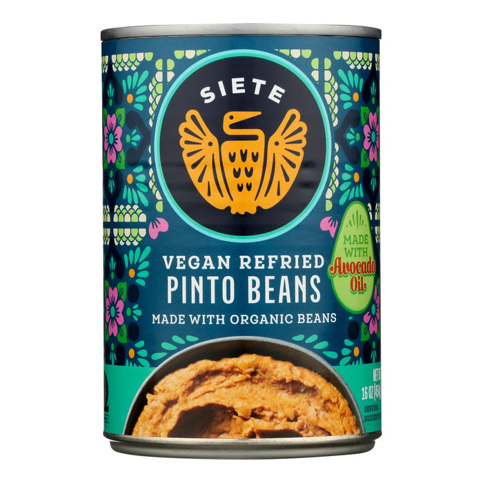 Siete - Beans Pinto Refried - Case Of 12-16 Oz.