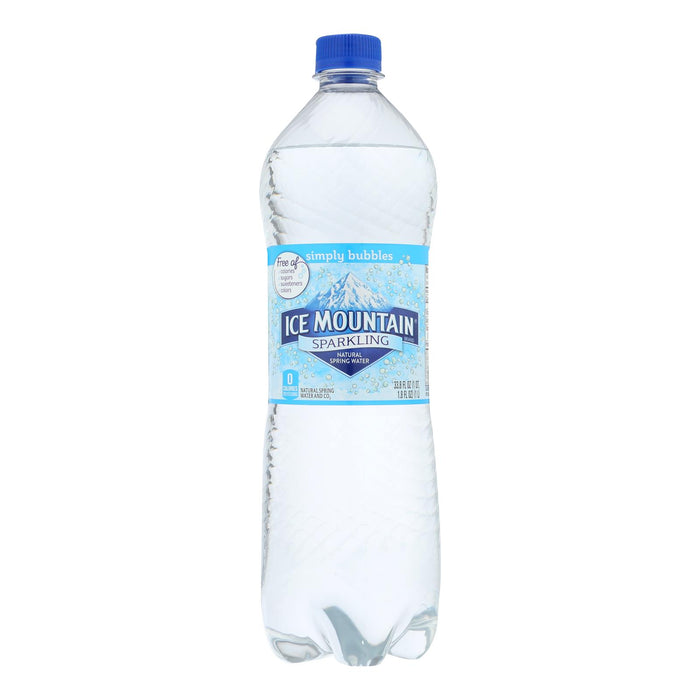 Ice Mountain - Sparkling Water - Simply Bubbles - Case Of 12 - 33.8 Fl Oz