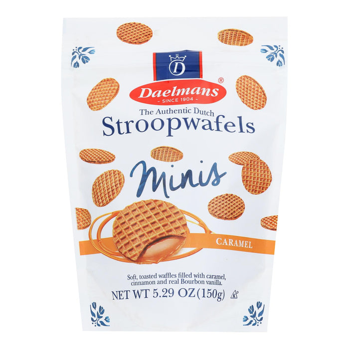 Daelmans Stroopwafel - Caramel - Mini - Case Of 10 - 5.29 Oz.