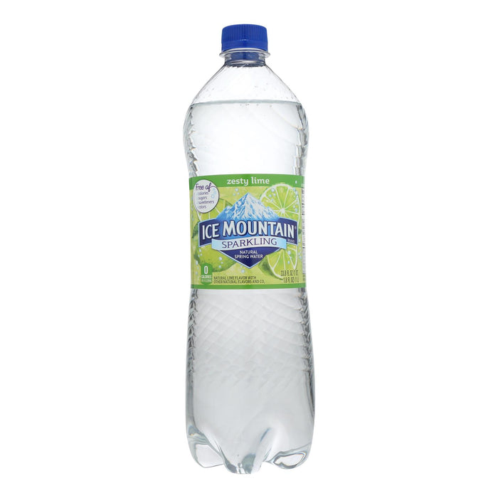 Ice Mountain - Sparkling Water - Zesty Lime - Case Of 12 - 33.8 Fl Oz