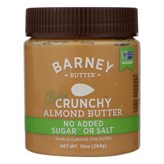 Barney Butter Almond Butter -Bare Crunchy - Case Of 6 - 10 Oz.