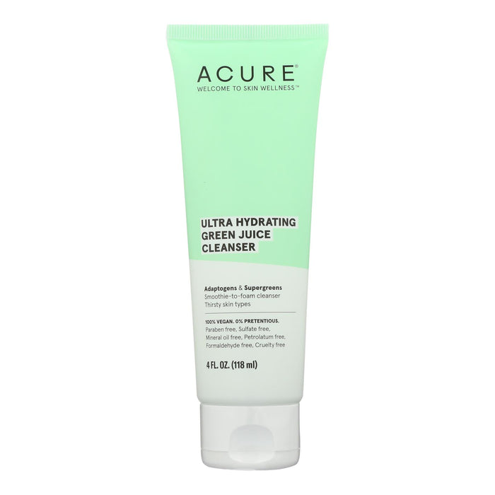 Acure - Cleanser Ultra Hydrt Green Juice - 1 Each- 4 Fz