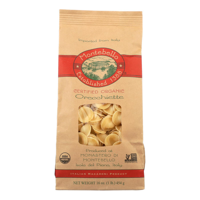 Montebello Organic Pasta - Orecchiette - Case Of 12 - 1 Lb