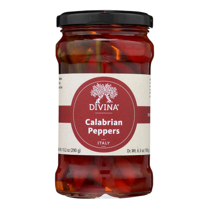 Divina - Peppers Calabrian - Case Of 6 - 9.2 Oz.