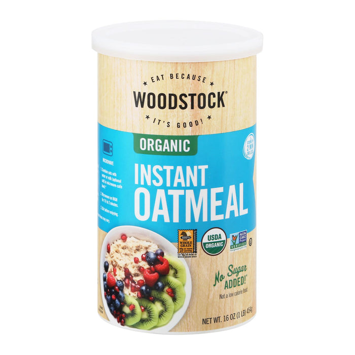 Woodstock Organic Instant Oatmeal - Case Of 12 - 16 Oz.