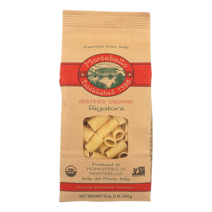 Montebello Organic Pasta - Rigatoni -Case Of 12 - 1 Lb.