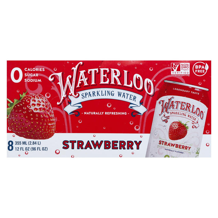 Waterloo - Water Spk Strawberry - Case Of 3 - 8/12  Oz