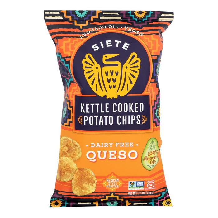 Siete - Kettle Chip Queso - Case Of 6-5.5 Oz.