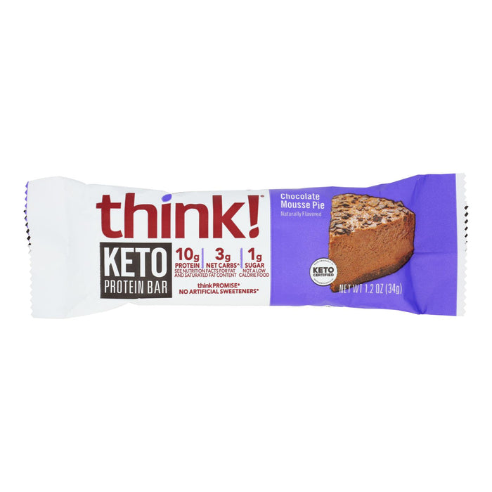 Think! - Protein Bar Kto Chocolate Mous Pie - Case Of 10-1.2  Oz